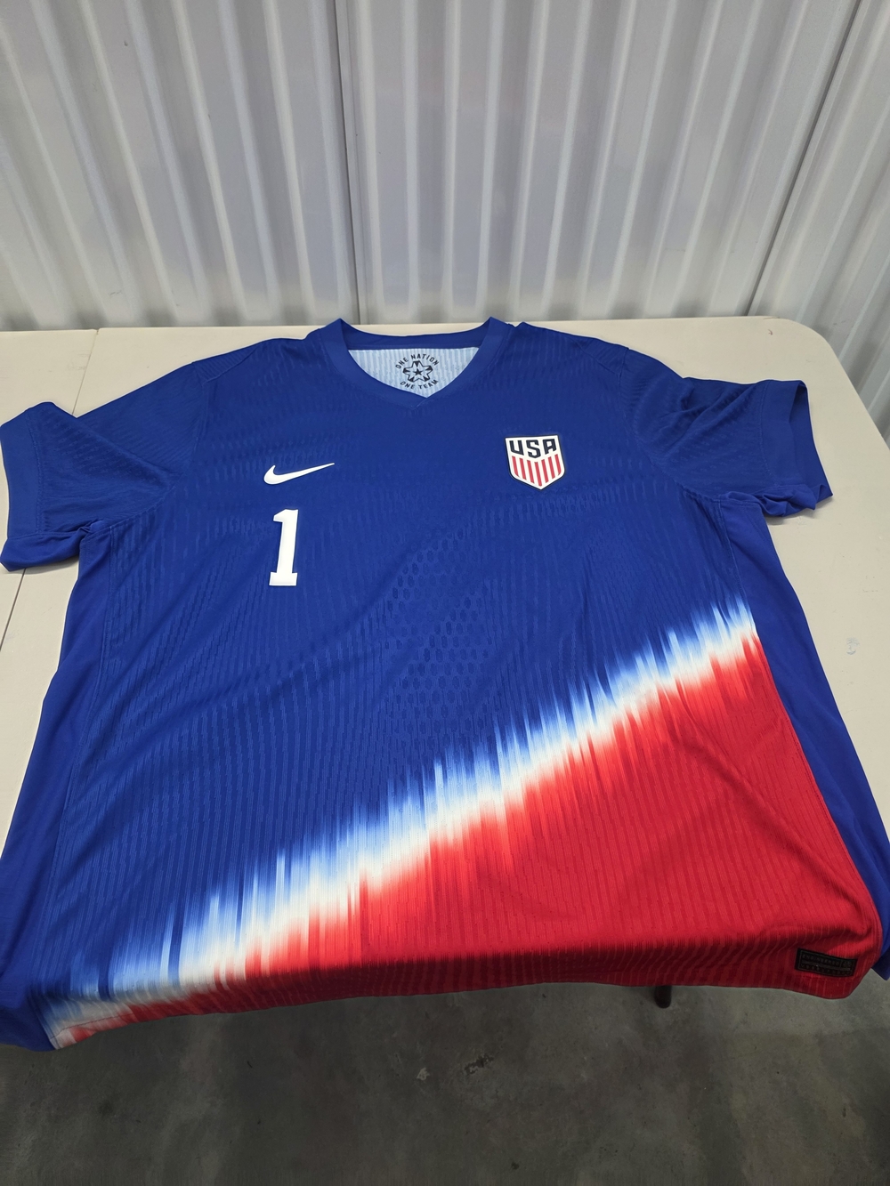 Nike USA Soccer Jersey Mens 3XL Blue Red Dri-FIT One Nation NWOT